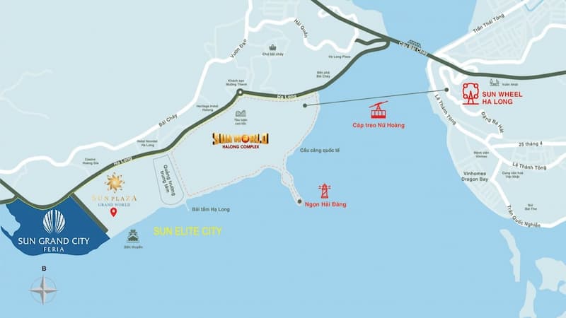 Lợi thế vị trí Sun Elite City Bãi Cháy